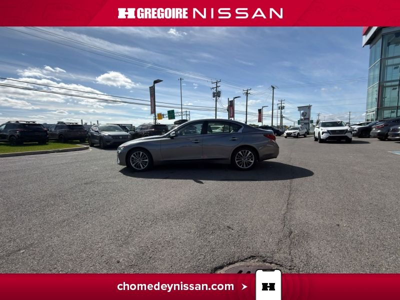 Infiniti Q50 CL7450 | LUXE AWD Cuir Toit Caméra Mags Carplay 2024 Gris Laval - photo #5