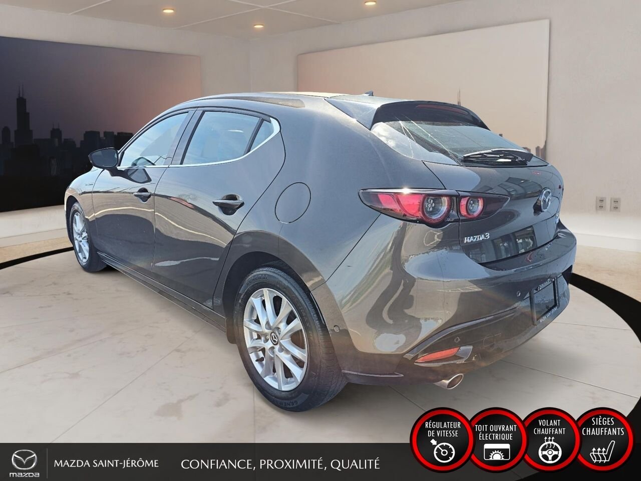 2020 Mazda Mazda3 Sport GT | TOIT OUVRANT | CUIR | AUTOMATIQUE Grey Saint-Jérôme - photo #9