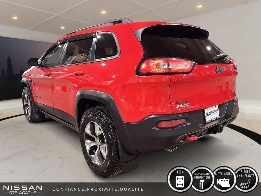 Jeep Cherokee TRAILHAWK | JAMAIS ACCIDENTÉ | 4X4 | CUIR | TOIT OUVRANT | CAMÉRA DE RECUL 2017 Rouge