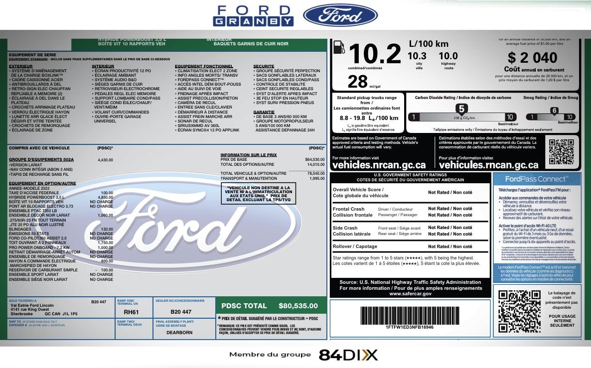 Ford F-150 2022 Bleu Granby - photo #29