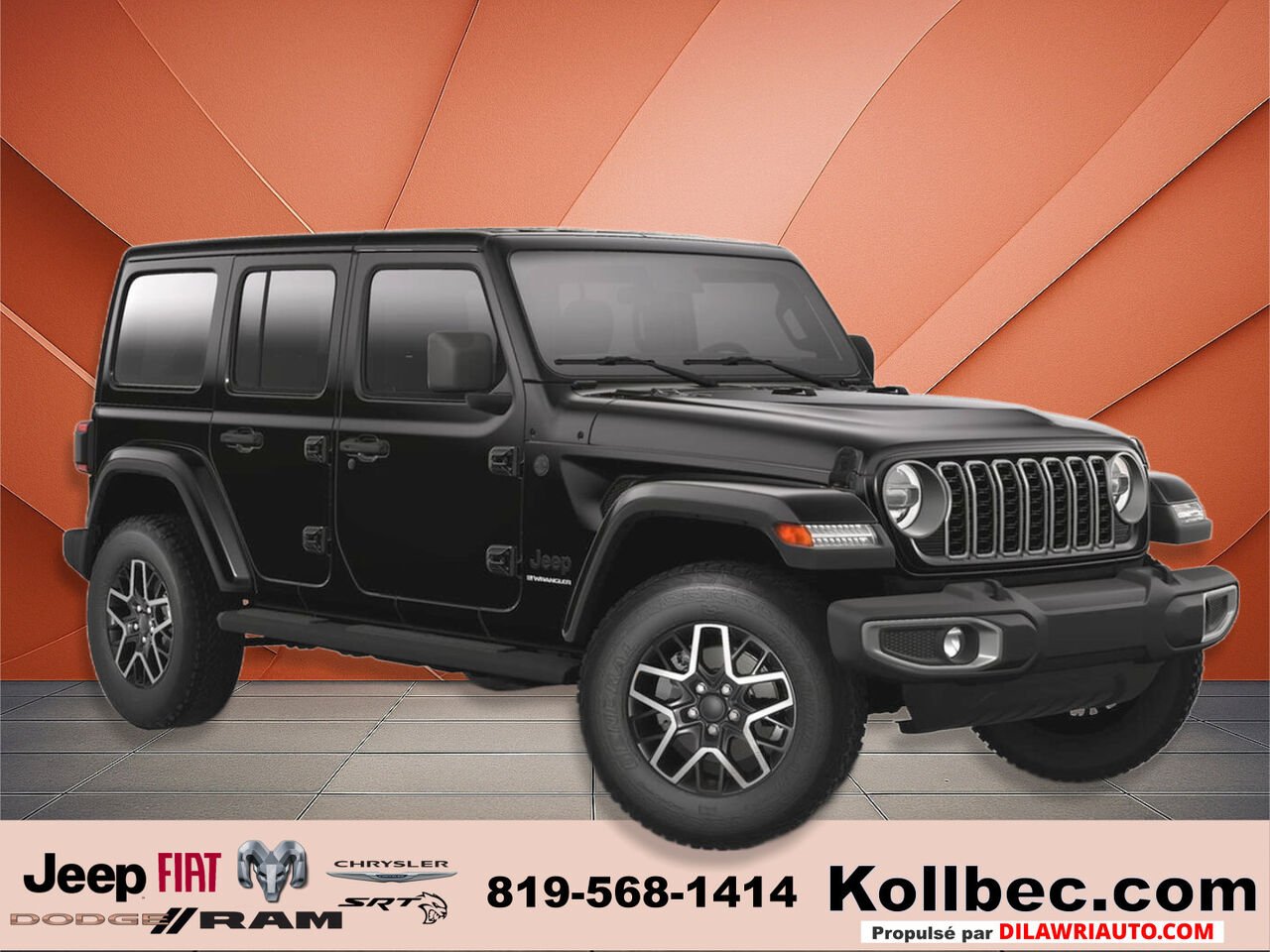 Jeep Wrangler 251260 | Sahara 4 portes 4x4 2025 Noir Gatineau - photo #0