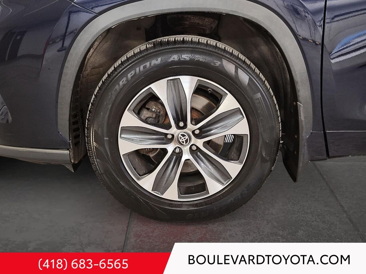 2021 Toyota HIGHLANDER 100533B-73 | XLE, AWD Blue Québec - photo #2