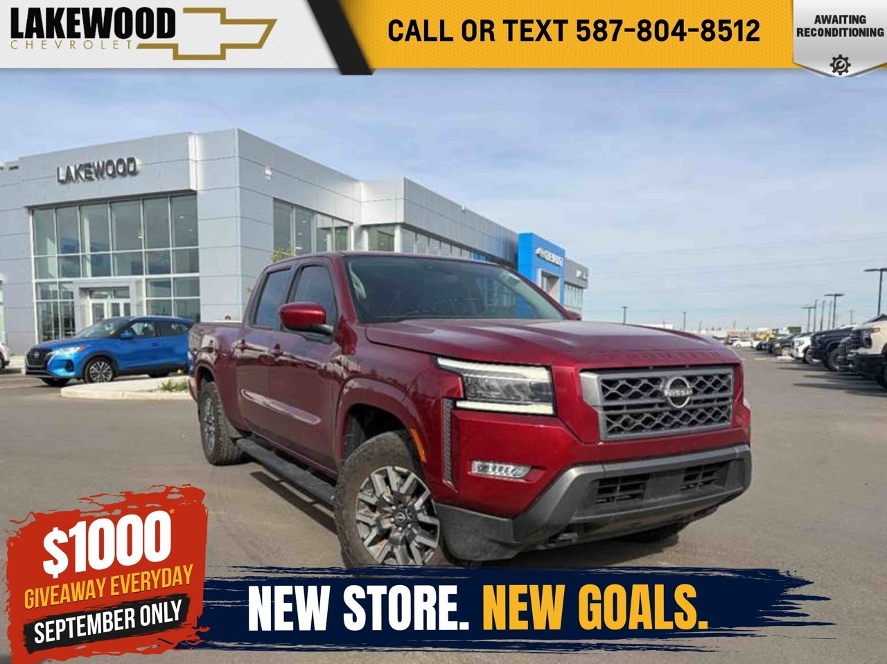 2022 Nissan Frontier Crew Cab SV Long Bed 4x4 Cardinal Red Metallic TriCoat Sherwood Park - photo #0