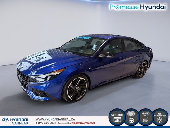 Hyundai Elantra N Line *** cuir , toit ouvrant , navigation*** 2022 Bleu
