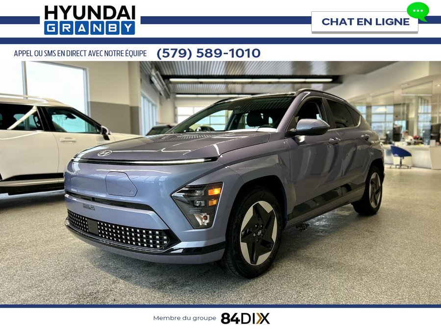 Hyundai Kona électrique Preferred Trend - Cuir - Toit Ouvrant 2025 Bleu