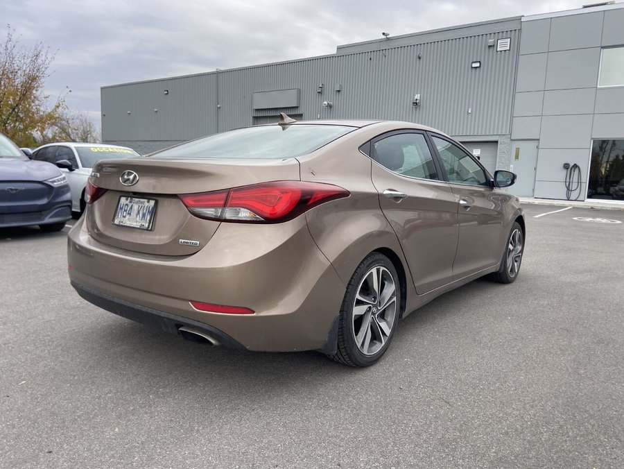 Hyundai Elantra LIMITED | TOIT OUVRANT | CUIR | CAMERA DE RECUL | GARANTIE 1 AN INCLUSE *579-888-9954* TEXTOS 2014 Brun