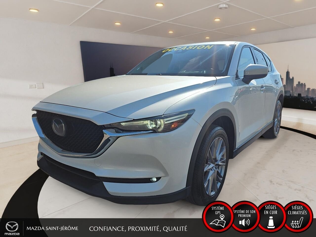 2019 Mazda CX-5 GT | TOIT OUVRANT | CUIR | NAVIGATION | AWD White Saint-Jérôme - photo #0