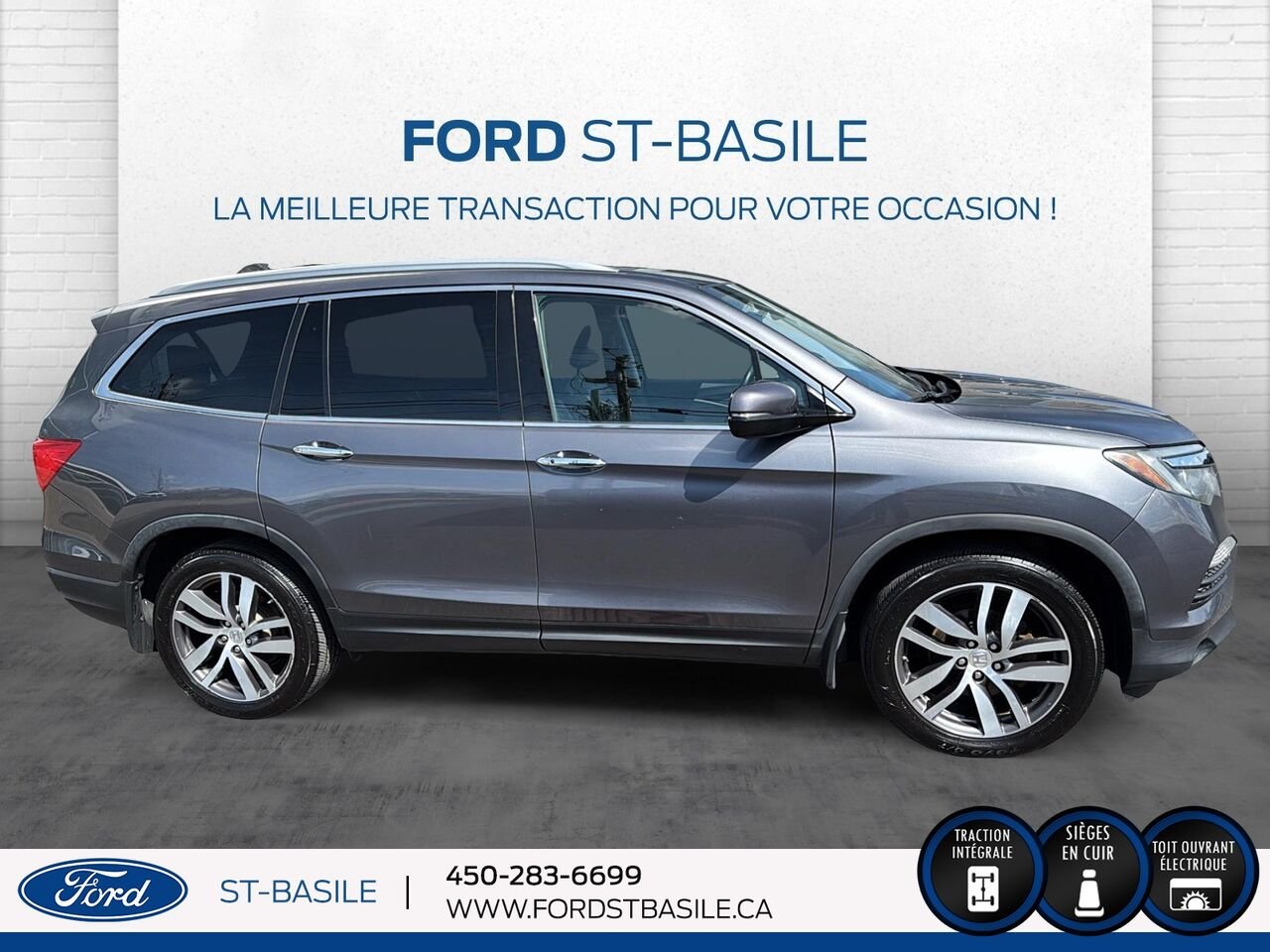 2016 HONDA PILOT Grey Saint-Basile-le-Grand - photo #8