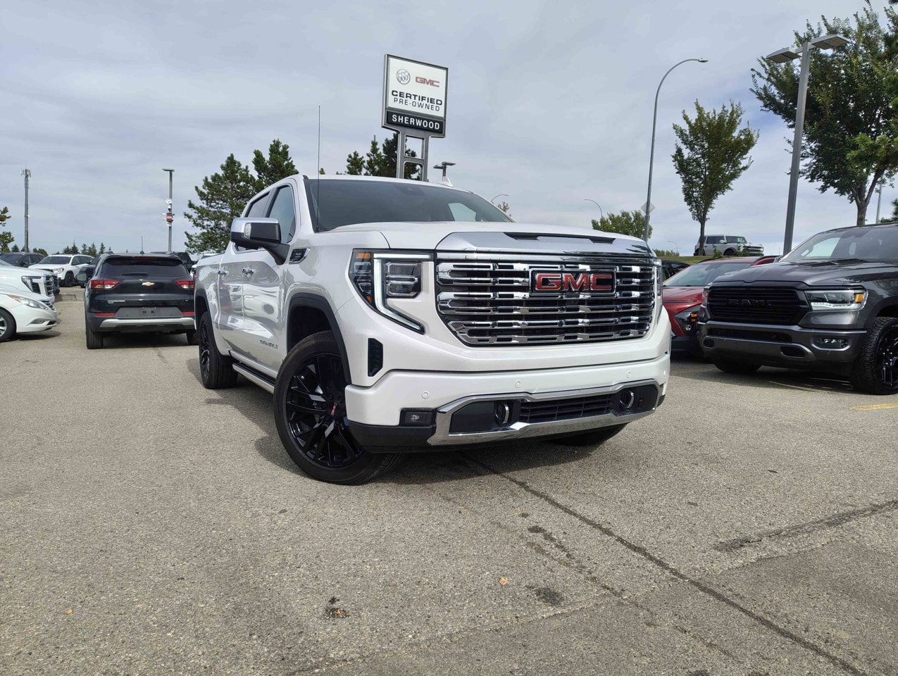 2025 GMC Sierra 1500 4WD Crew Cab 147 Denali White Sherwood Park - photo #1