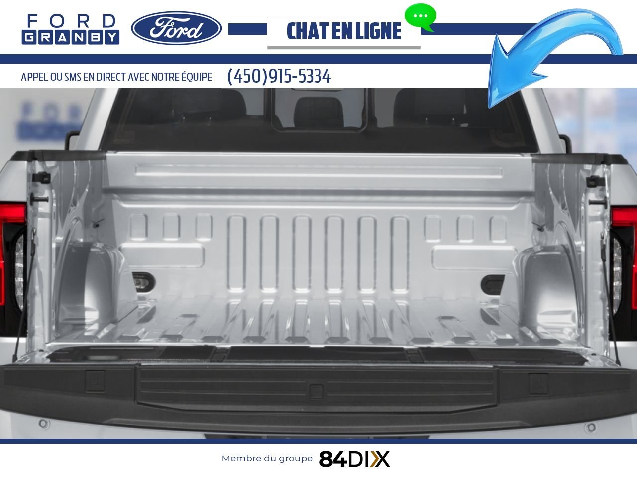 Ford F-150 Lightning 2025 Blanc astral métallisé trois couches Granby - photo #3