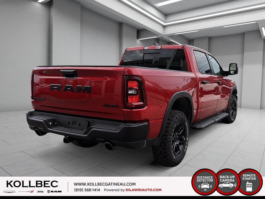 2026 RAM 1500 Rebel cabine d'équipe 4x4 caisse de 5 pi 7 po Molten Red Pearl