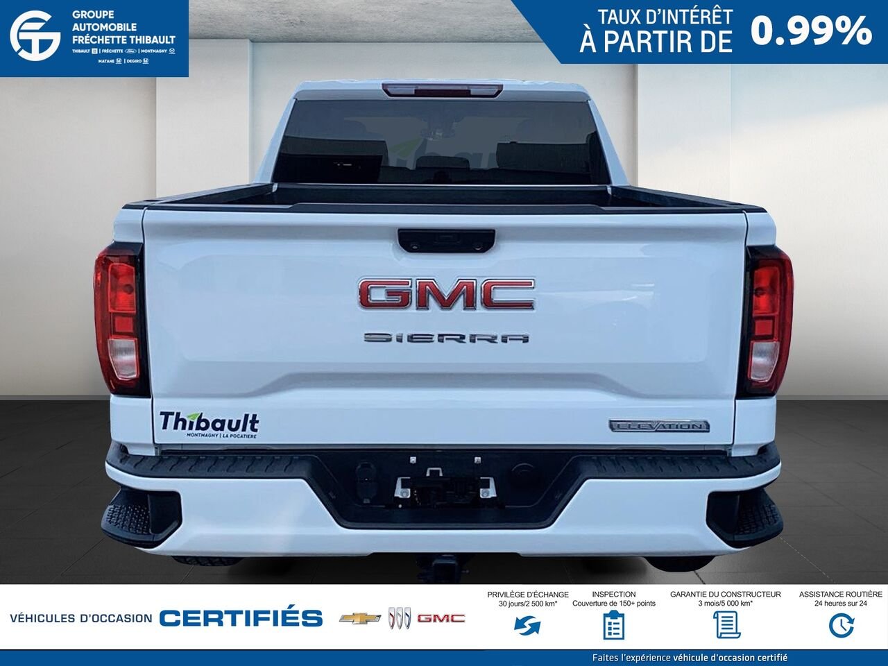 GMC SIERRA 150 AT4 cabine multiplace 4RM 157 po 2024 Blanc Montmagny - photo #2
