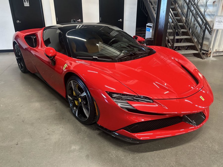 2023 Ferrari SF90 Stradale | Front Lift | Full Front PPF | Carbon Front Lip, Side Skirts, Rear Diffuser, Steering Wheel, Side Red