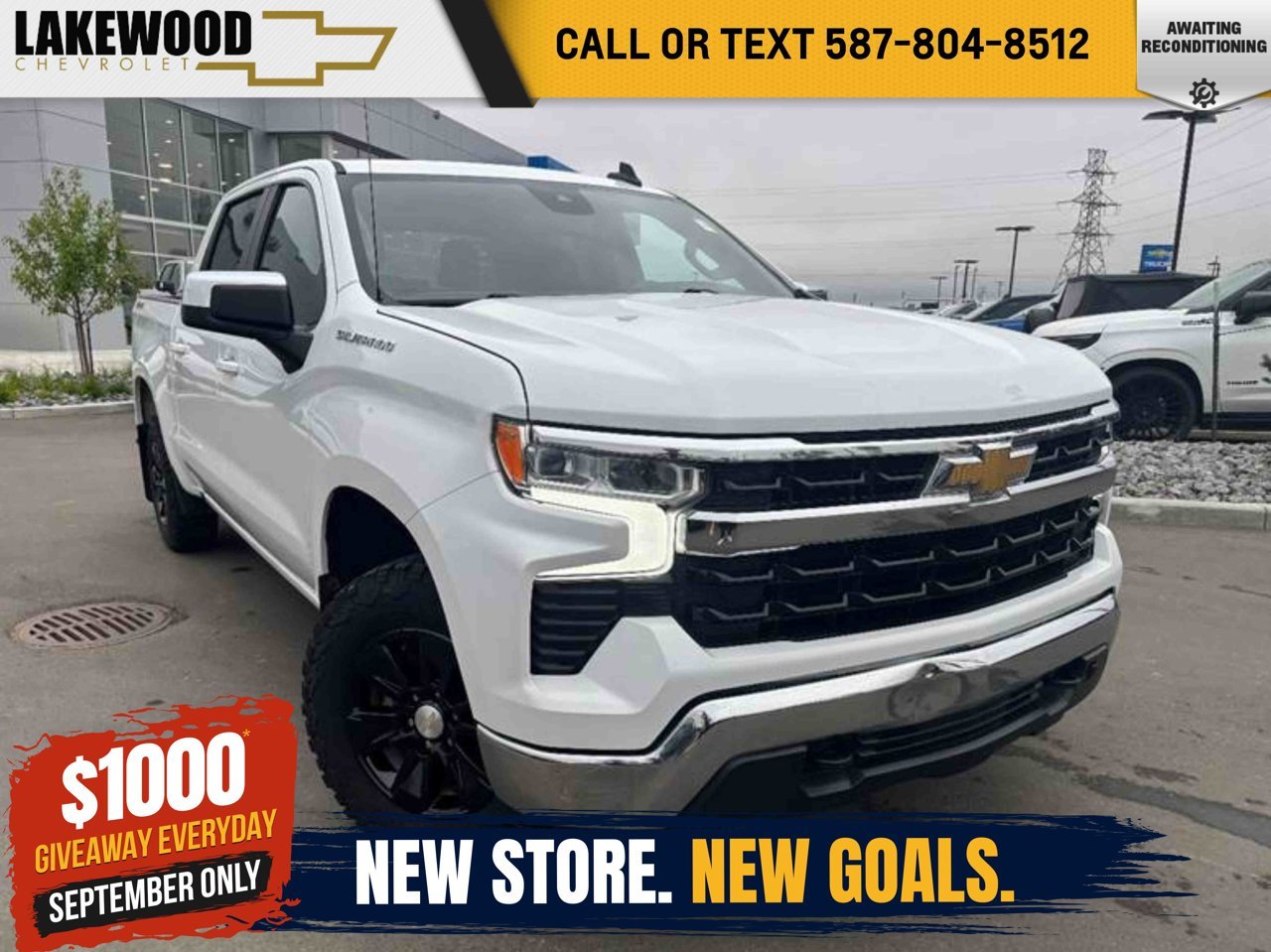 2023 Chevrolet Silverado 1500 4WD Crew Cab 147 LT White Sherwood Park - photo #0
