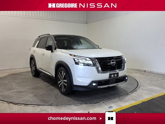 2024 Nissan Pathfinder Platinum Cuir Brun Toit Pano Caméra 360 White