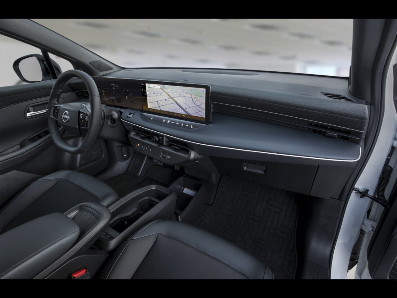 NISSAN LEAF 2026 Blanc Everest nacré triple couche/Noir Ste-Foy - photo #5