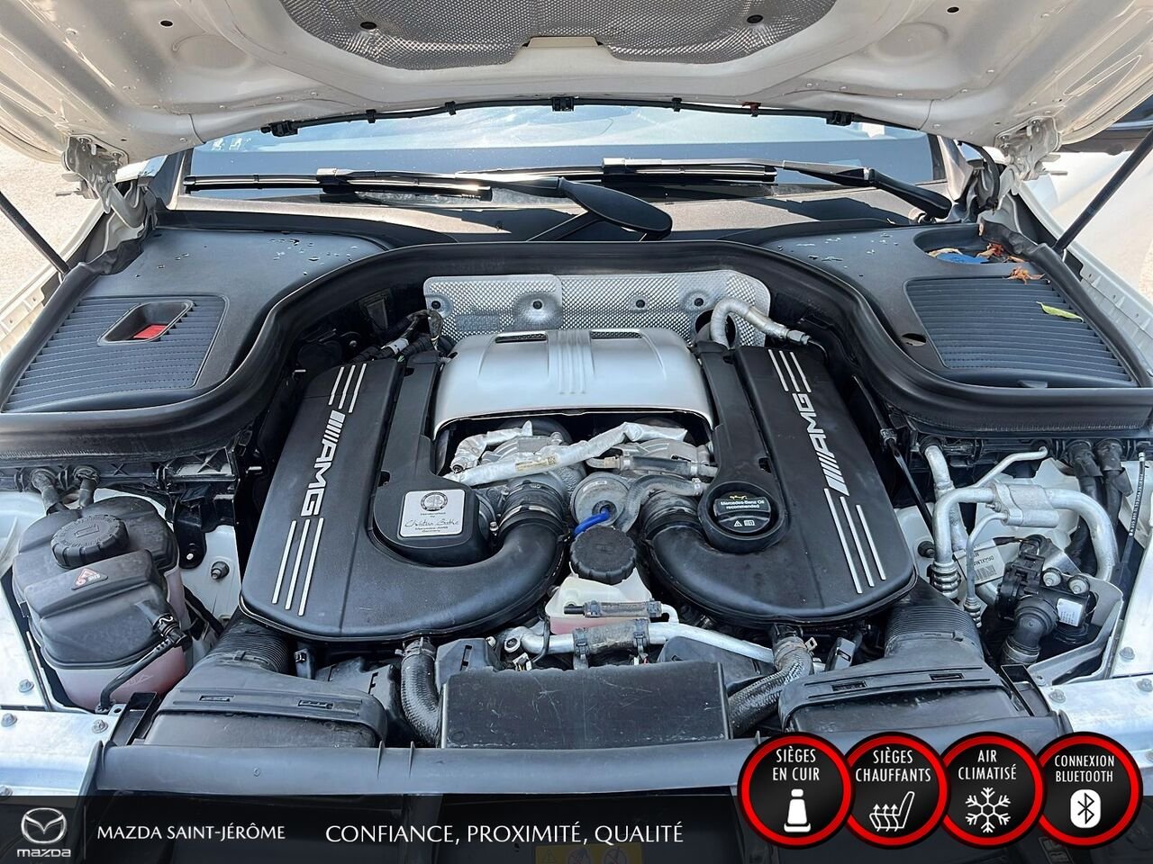 Mercedes-Benz GLC GLC 63 S AMG | CUIR ROUGE | TOIT PANORAMIQUE | 2019 Blanc Saint-Jérôme - photo #27