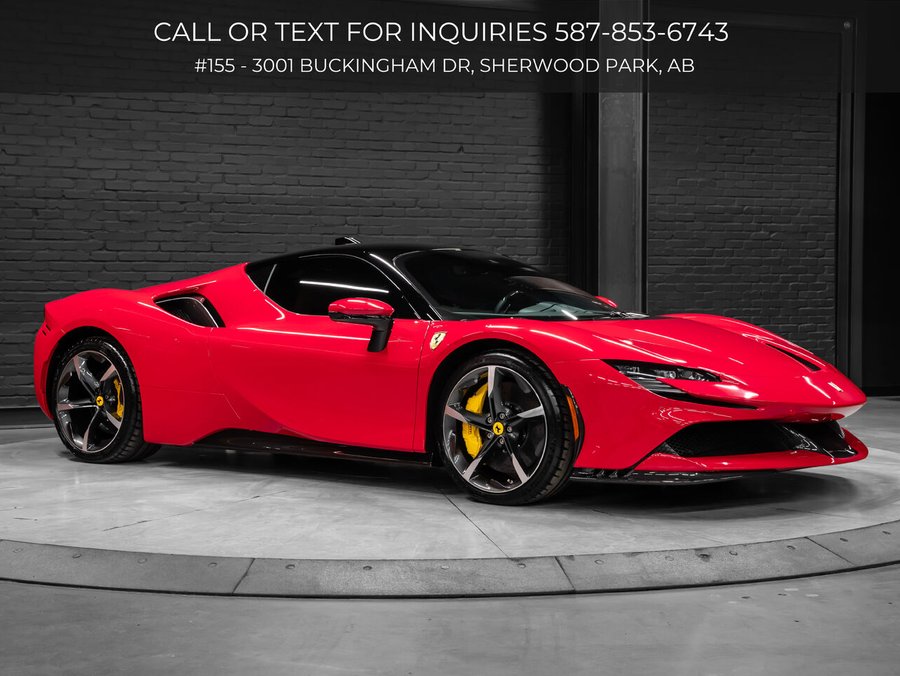 2023 Ferrari SF90 Stradale | Front Lift | Full Front PPF | Carbon Front Lip, Side Skirts, Rear Diffuser, Steering Wheel, Side Red