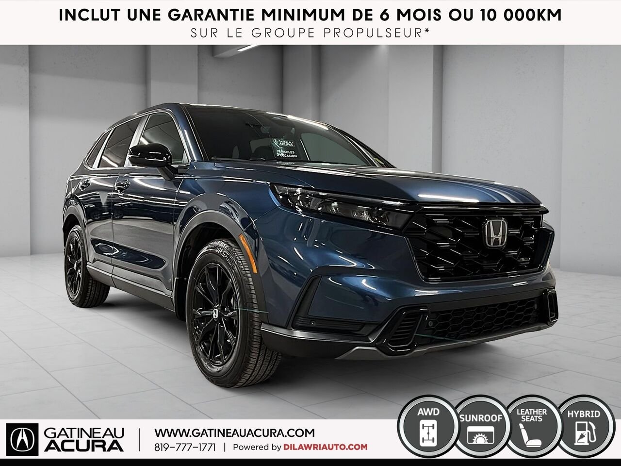 Honda CR-V hybride EX-L Traction Intégrale 2024 Bleu Gatineau - photo #14