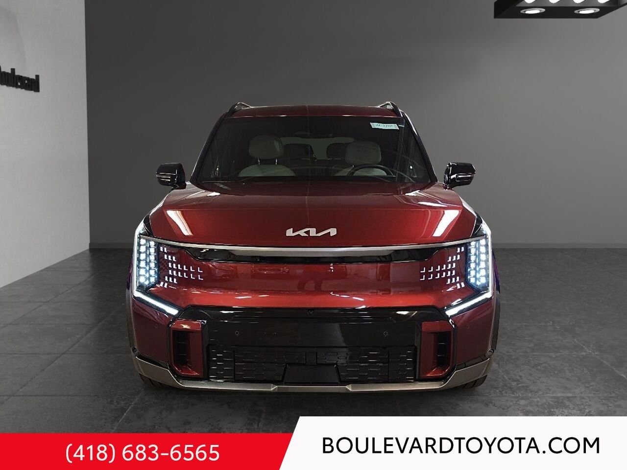 2024 Kia EV9 100384A-25 | LAND AND TI AVEC GROUPE GT-LINE, AWD Red Québec - photo #1