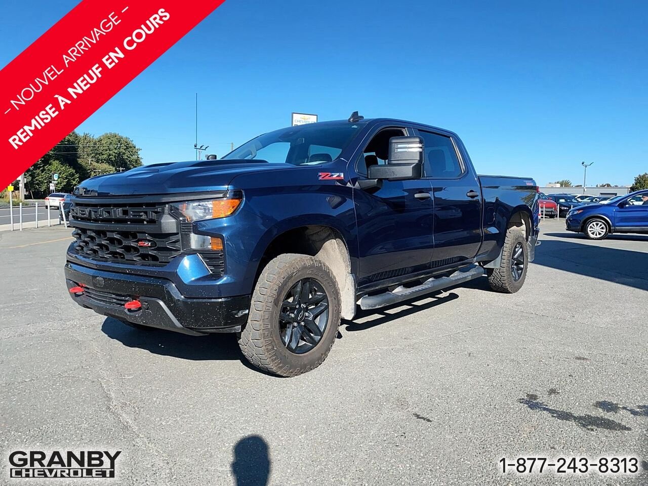 2023 Chevrolet Silverado 1500 Custom Trail Boss cabine multiplace 4RM 157 po | Blue Granby - photo #0