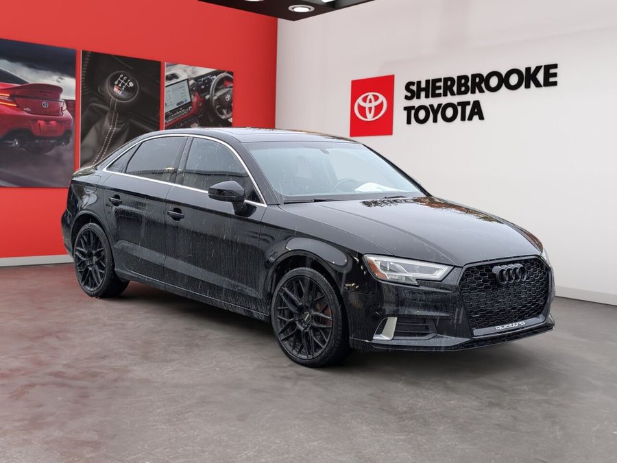 2018 Audi A3 berline 2.0 TFSI Progressiv/SIÈGES CHAUFFANTS ET EN CUIR/TOIT OUVRANT/AC BIZONE/BLUETOOTH/CAMÉRA DE RECUL Black