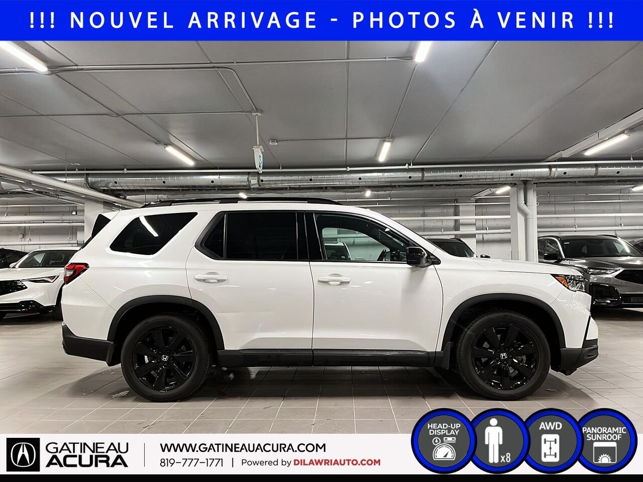 2024 Honda Pilot Black Edition AWD White Ottawa & Gatineau - photo #3