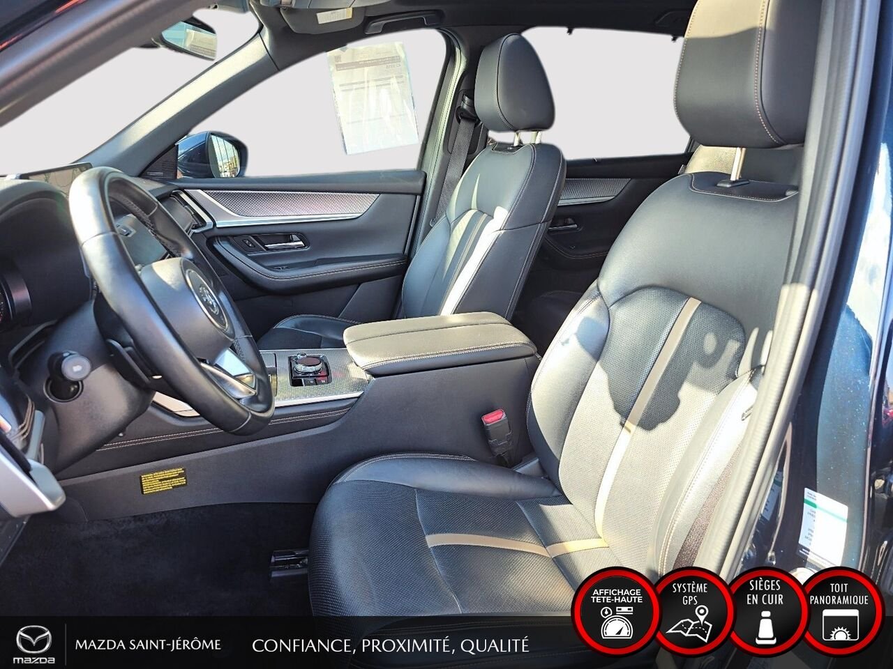 Mazda CX-90 hybride rechargeable GT | TOIT OUVRANT | CUIR | AWD | 2024 Bleu Saint-Jérôme - photo #16