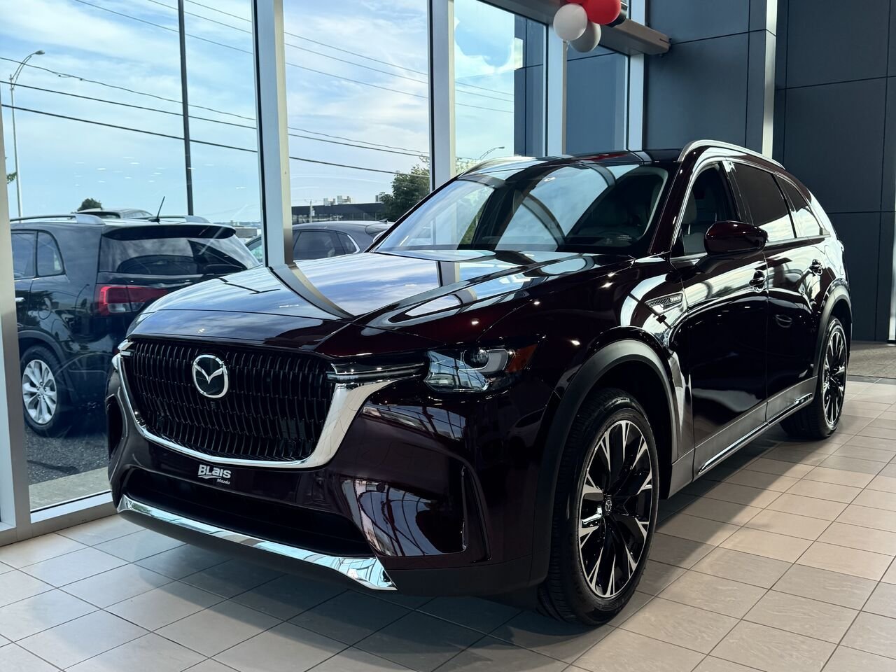MAZDA CX-90 hybride rechargeable 2025 Rouge artisanal cristal métallisé Ste-Marie - photo #0