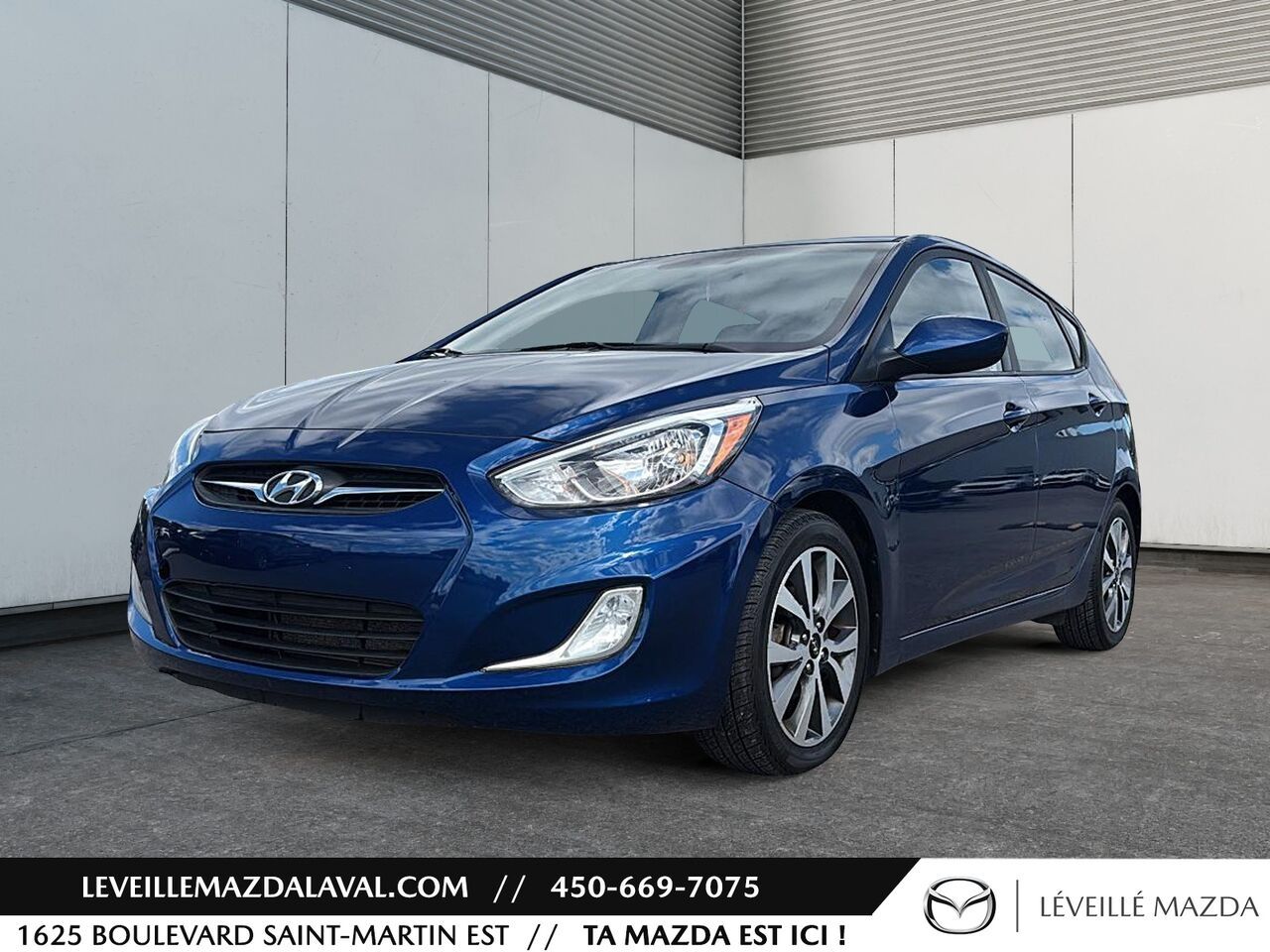 Blue 2017 Hyundai Accent Hatchback Front-Wheel Drive Automatic