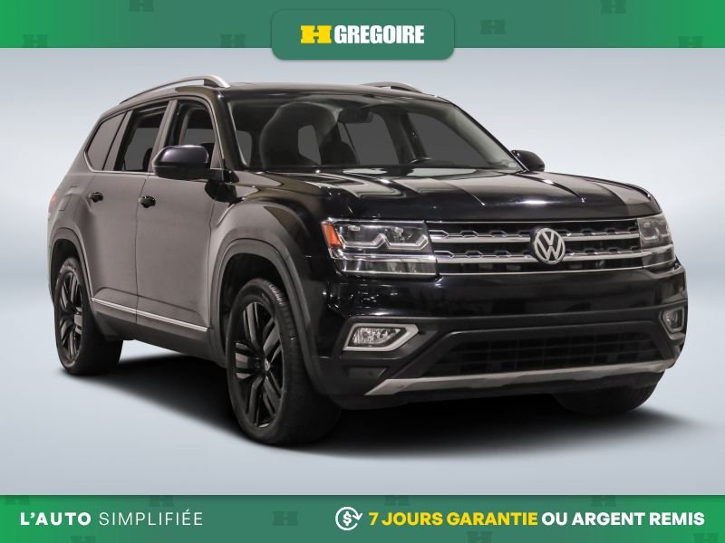 Volkswagen Atlas Highline AWD AUTO AC CUIR TOIT NAV MAGS CAM RECUL 2019 Noir