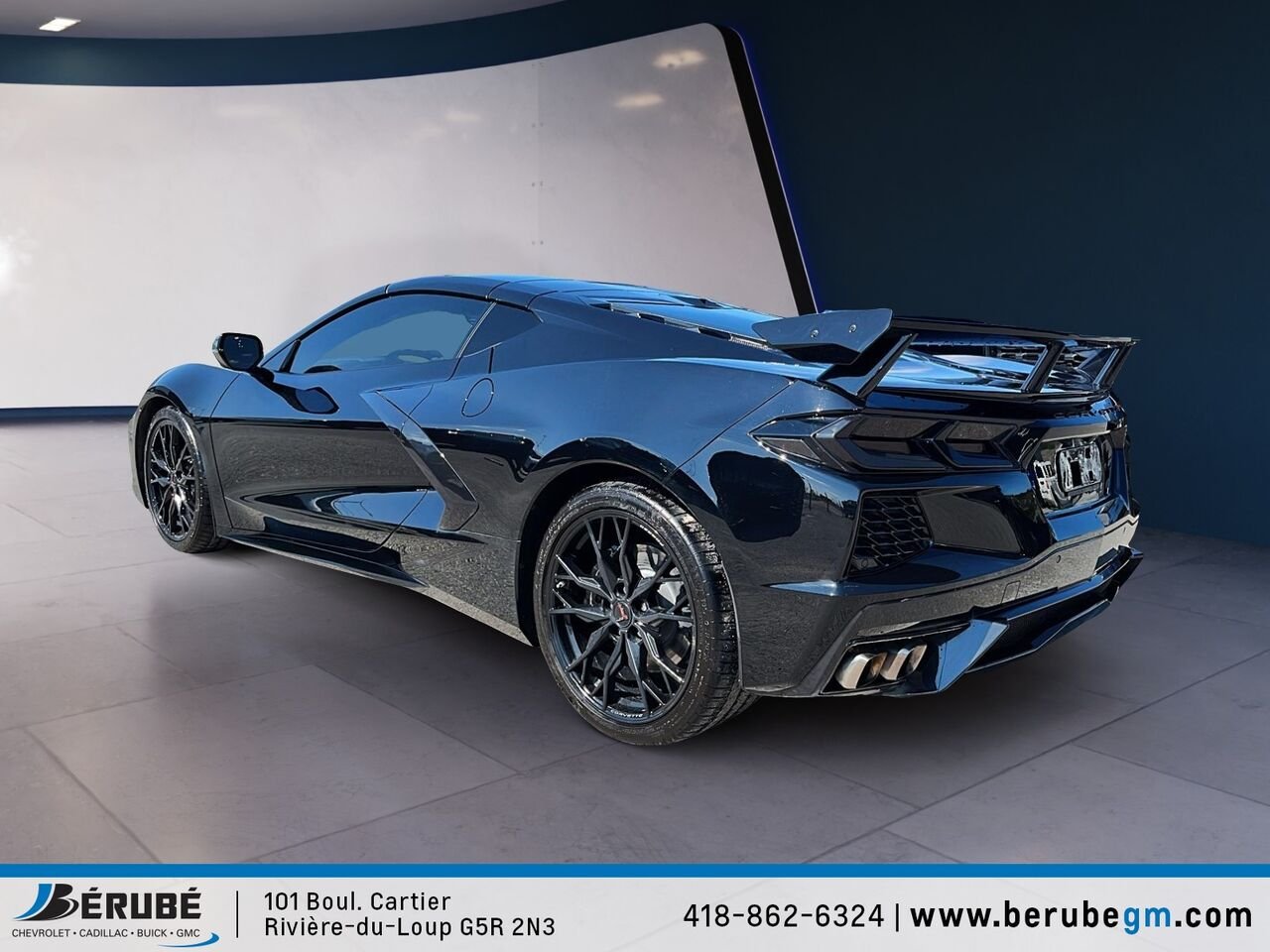 CHEVROLET STINGRAY COUPE Stingray coupé 2 portes avec 1LT 2025 Noir Rivière-du-Loup - photo #3
