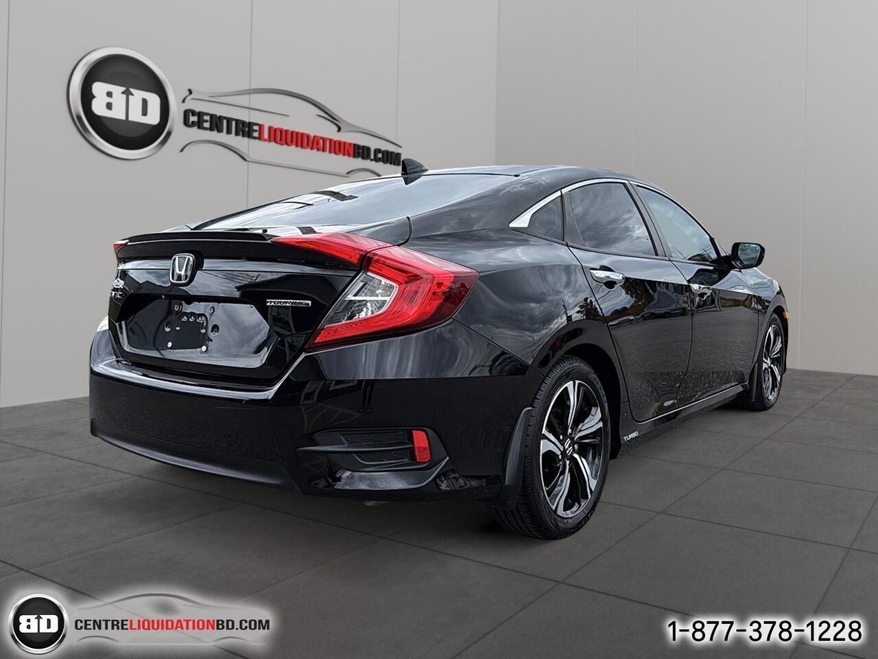 2017 HONDA CIVIC BERLINE TOURING AUTOMATIQUE | BD0383 Black Granby - photo #5