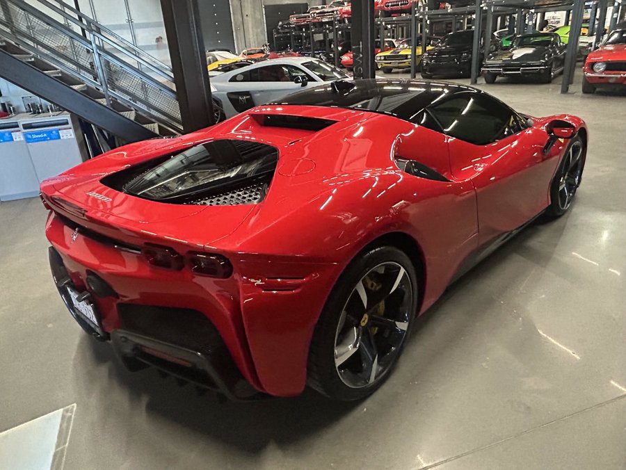2023 Ferrari SF90 Stradale | Front Lift | Full Front PPF | Carbon Front Lip, Side Skirts, Rear Diffuser, Steering Wheel, Side Red