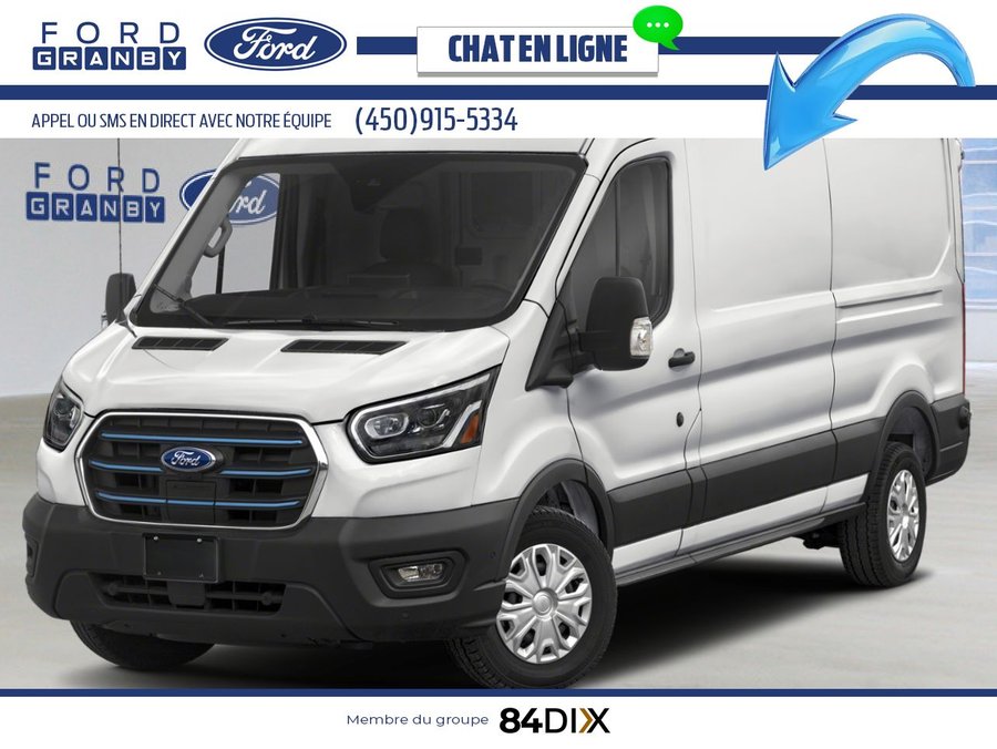 Ford E-Transit fourgonnette utilitaire T-350 EL PA toit surélevé 148 po PNBV de 9 500 lb 2025 Blanc Oxford