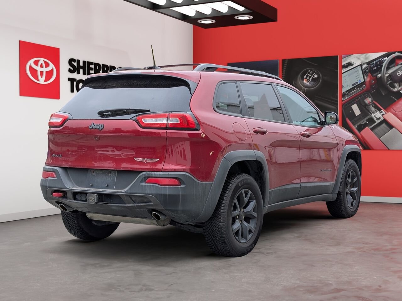 Jeep Cherokee Trailhawk/SIÈGES CHAUFFANTS ET VENTILLÉS/VOLANT CHAUFFANT/AC BIZONE 2017 Rouge Sherbrooke - photo #3