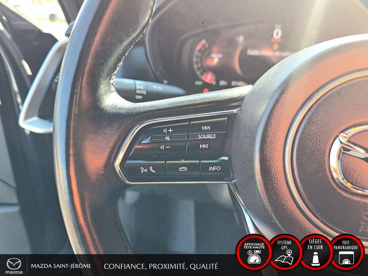 Mazda CX-90 hybride rechargeable GT | TOIT OUVRANT | CUIR | AWD | 2024 Bleu Saint-Jérôme - photo #13