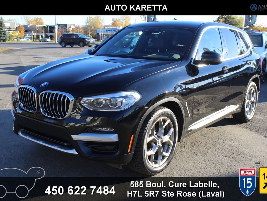 BMW X3 X3 30I XDrive navigation led pneus hiver neufs 19'' 2021 Noir