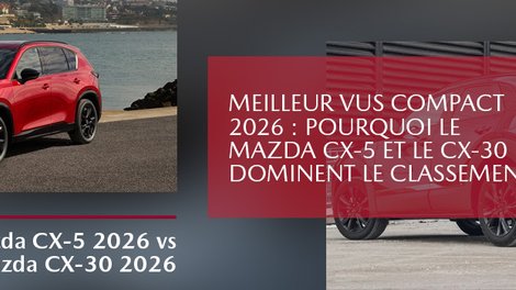 Meilleur VUS compact 2026 : pourquoi le Mazda CX-5 et le CX-30 dominent le classement