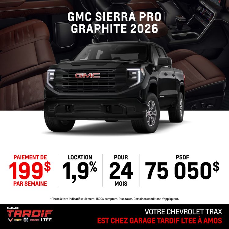 TARDIF promo septembre Sierra Pro 2026