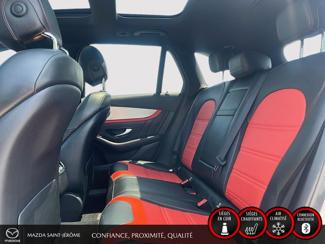 Mercedes-Benz GLC GLC 63 S AMG | CUIR ROUGE | TOIT PANORAMIQUE | 2019 Blanc Saint-Jérôme - photo #24