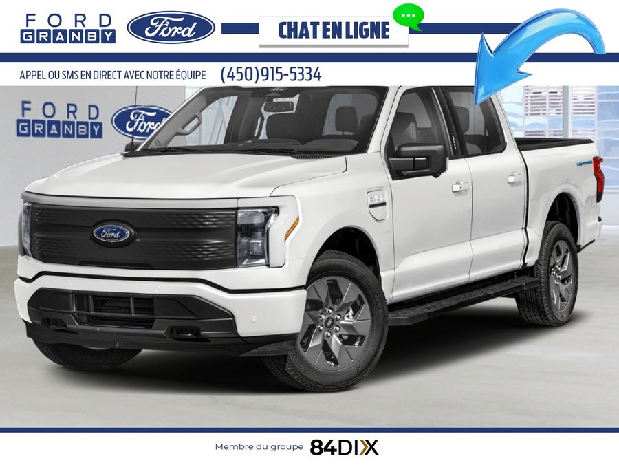 Ford F-150 Lightning XLT cabine SuperCrew 4RM caisse de 5,5 pi 2025 Blanc Oxford