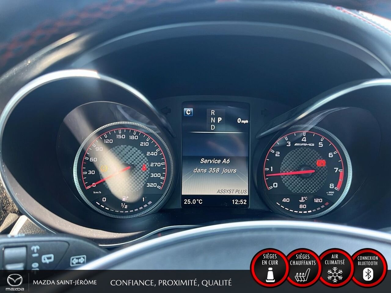 Mercedes-Benz GLC GLC 63 S AMG | CUIR ROUGE | TOIT PANORAMIQUE | 2019 Blanc Saint-Jérôme - photo #16