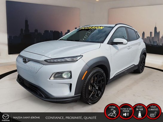 2021 Hyundai Kona Electric Ultimate | TOIT OUVRANT | CUIR | White
