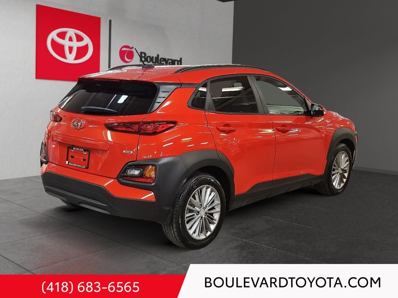 2020 Hyundai KONA 100574A-91 | 2.0L LUXE, AWD Orange Québec - photo #3
