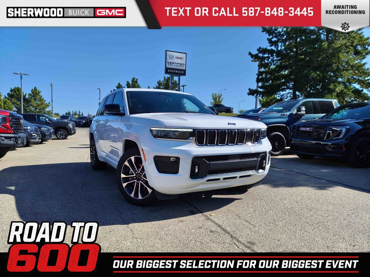 2023 Jeep Grand Cherokee Overland 4x4 White Sherwood Park - photo #0