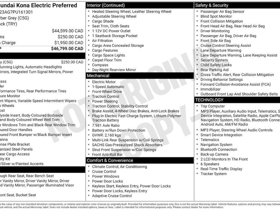 2023 Hyundai Kona Electric PREFERRED Grey