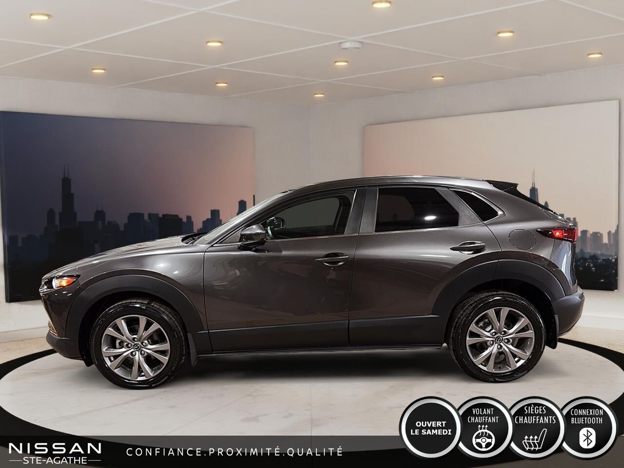 Mazda CX-30 GS TI | SEULEMENT 48 320 KM | VOLANT CHAUFFANT EN CUIR | RÉGULATEUR RADAR | CAMÉRA DE RECUL 2021 Gris Saint-Jérôme - photo #5