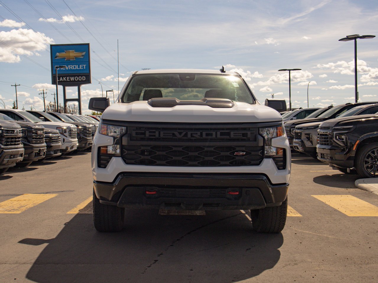 2024 Chevrolet Silverado 1500 4WD Crew Cab 147 Custom Trail Boss White Sherwood Park - photo #2