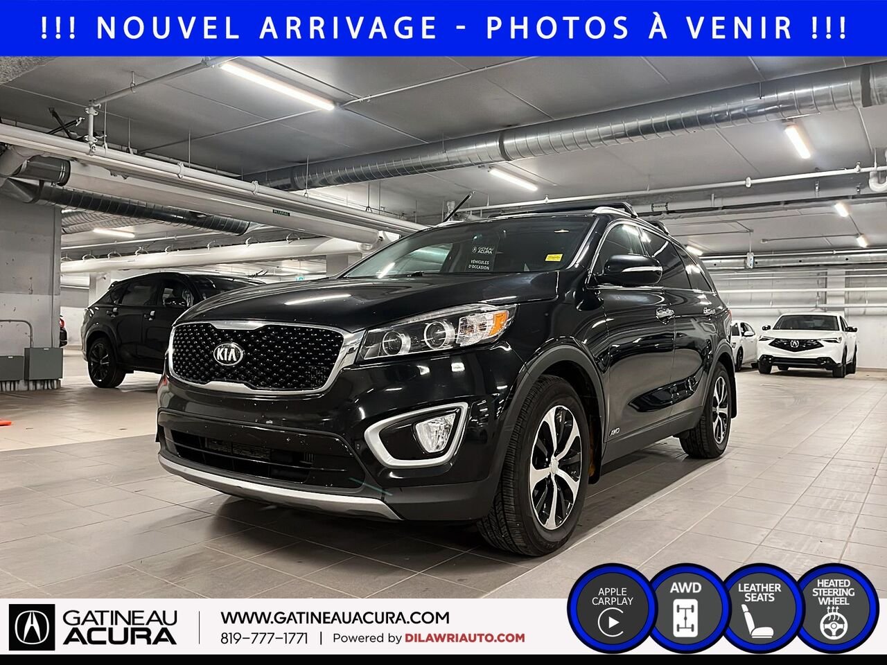 2018 Kia Sorento EX Turbo AWD Black Gatineau - photo #0